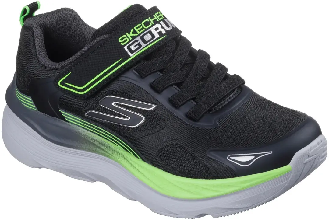 Skechers Max Run Kinderschoenen - Maat 31 - Zwart/Limoengroen - afbeelding 6 van 6