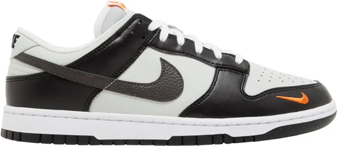 Nike Dunk Low Black Total Orange Mini Swoosh