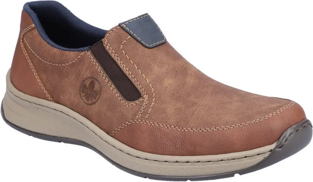 Rieker heren instapschoenen 14362-24 Extra breed bruin