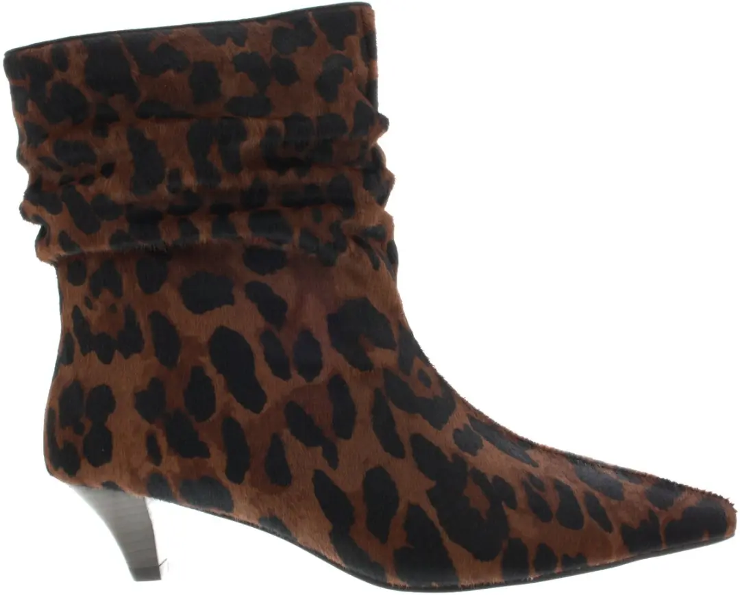 Dames Enkellaars Toral Basilia Leopardo Cognac