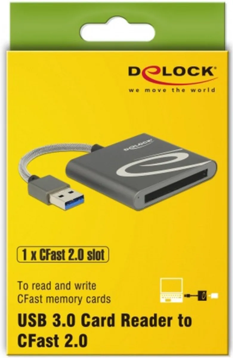 Delock 91525 USB Cardreader CFast - Grijs - afbeelding 3 van 5