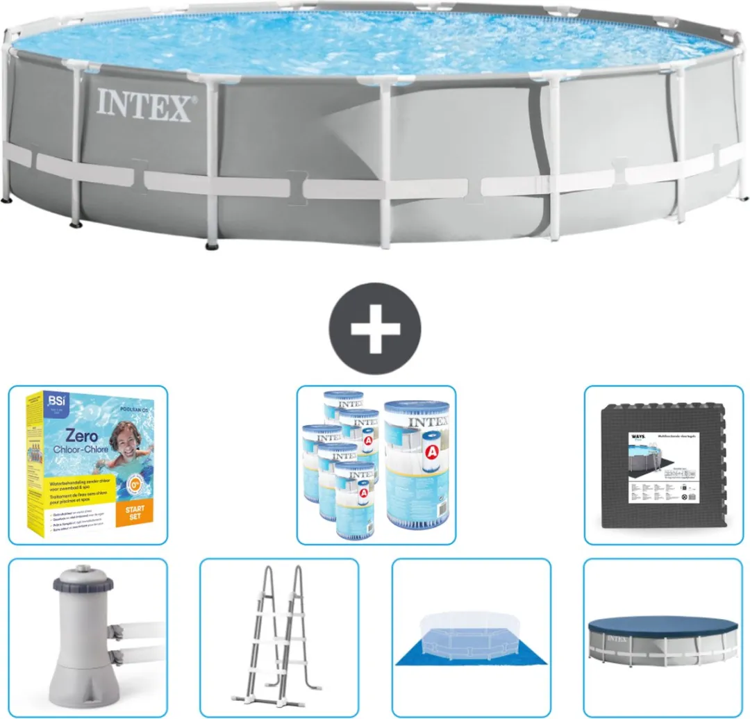 Intex Rond Prism Frame Zwembad 457x107cm