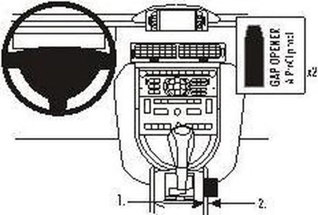 Brodit ProClip 833881 Consolehouder Citroën C6 2007-2013 - Zwart