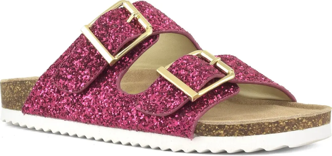 Colors of California Sandalen fuchsia glitter