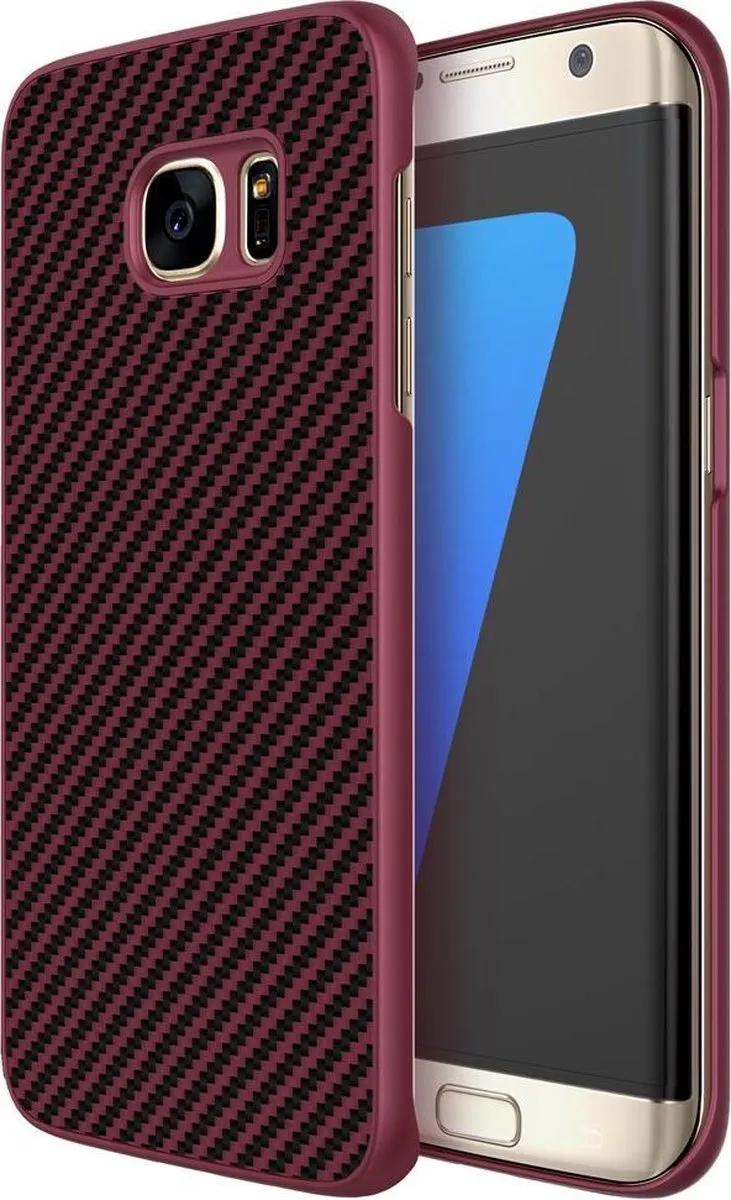 Nillkin Samsung Galaxy S7 Edge Hoesje Carbon Rood - 6902048122659 - afbeelding 2 van 6