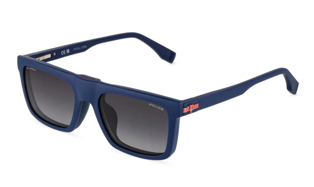 Police UK180 Blu pieno opaco 50/17/140 JUNIOR Brilmonturen