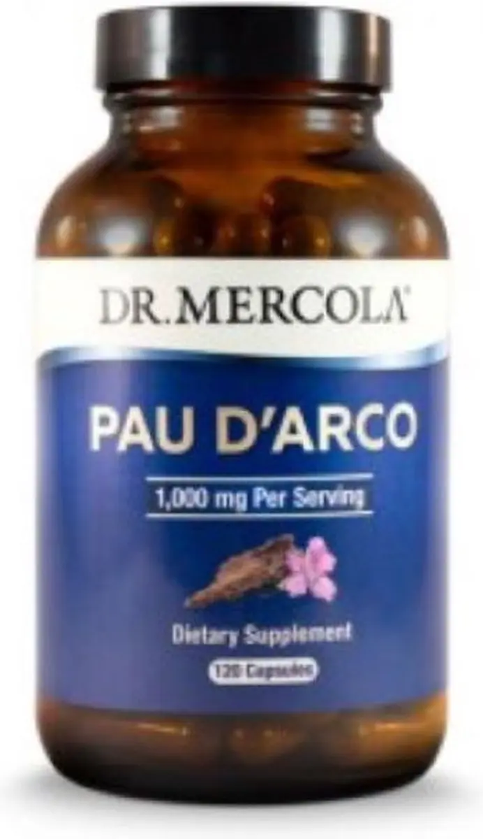 Dr. Mercola Pau D'Arco 1000mg - 120 Capsules - afbeelding 2 van 2