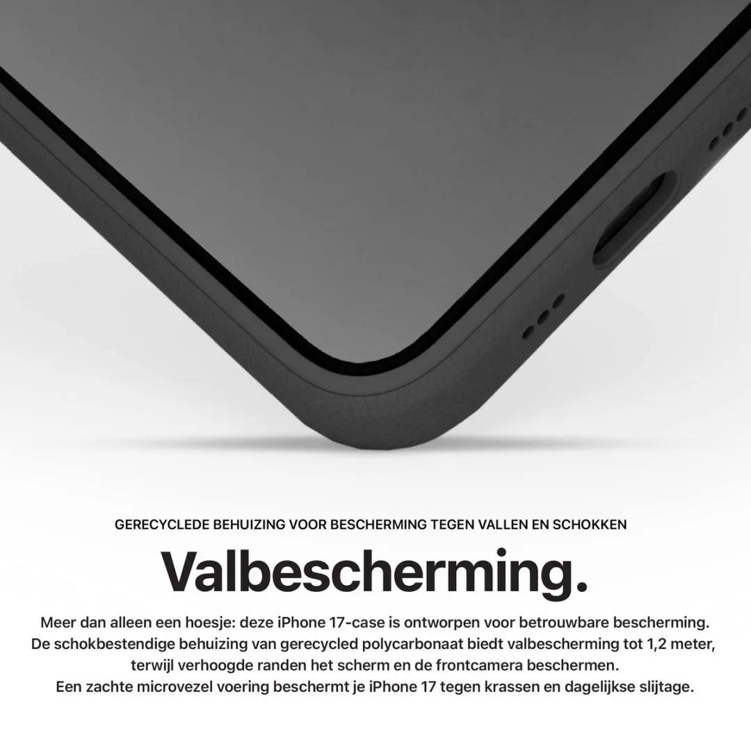 Decoded Hoesje iPhone 17 Pro - Premium ECCO Leer - Zwart