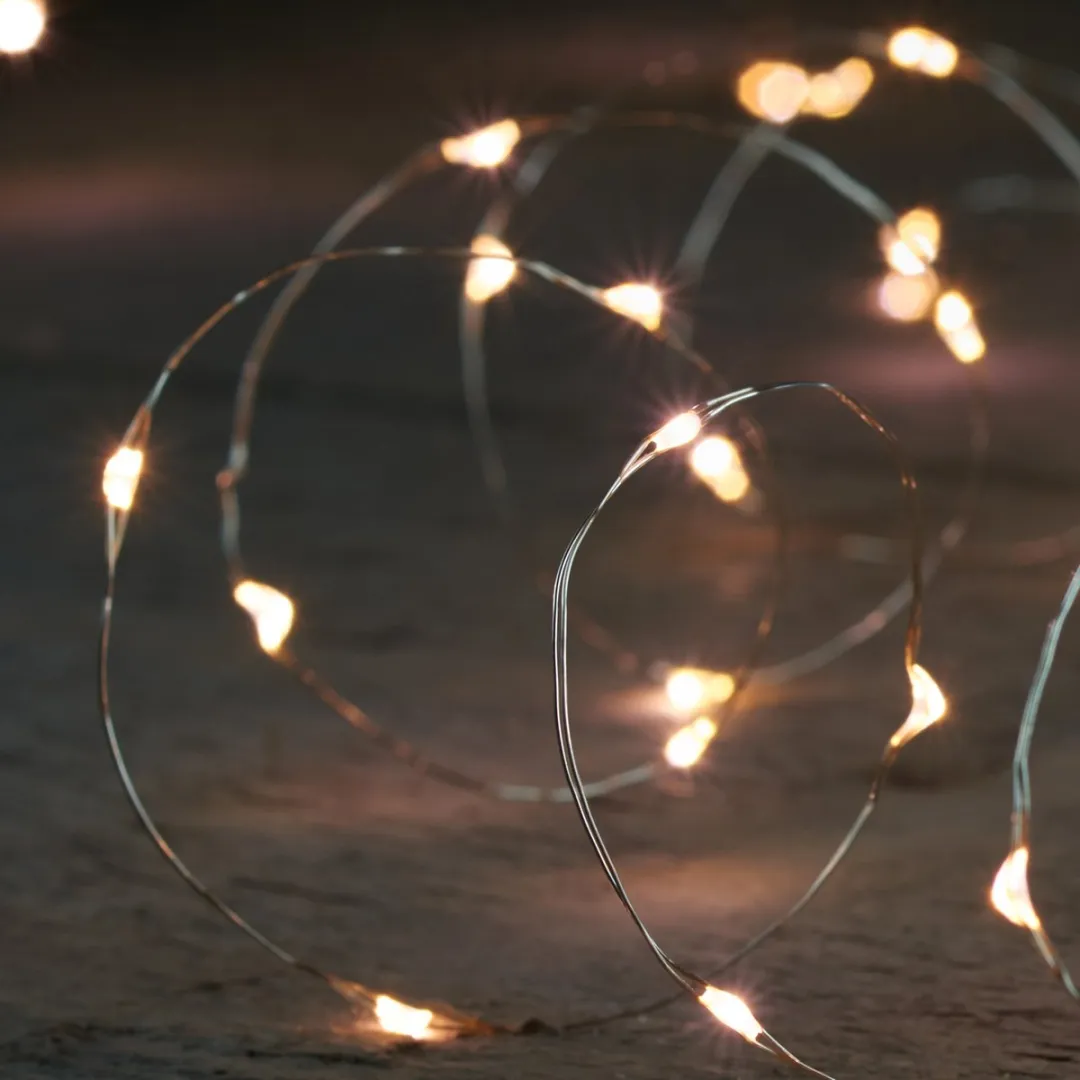 Anna's Collection Kerstverlichting 100 LED Warm Wit Zilver - 500cm