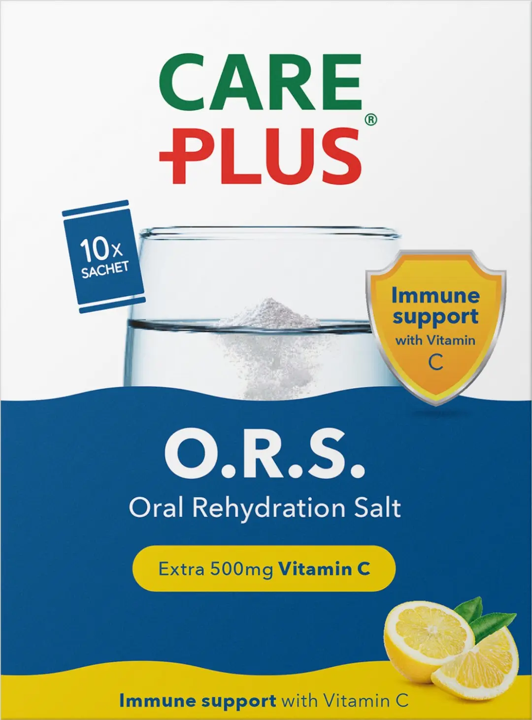 Care Plus O.R.S. Vitamine C Immuun - Citroen - 10 stuks - afbeelding 2 van 3