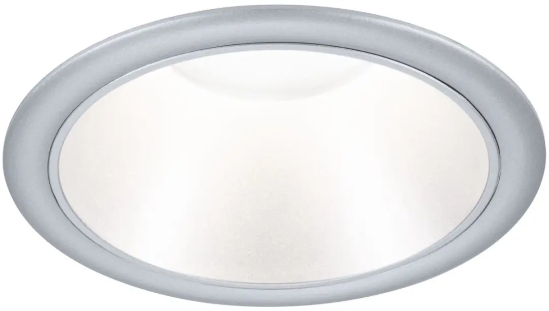 Set LED-inbouwlamp Cole IP44 88 mm 2700K 3x6W 3x470lm 230V Zilver mat Kunststof,