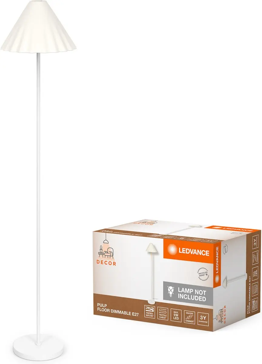 LEDVANCE Decor Pulp Vloerlamp 1505mm - Wit - afbeelding 3 van 6