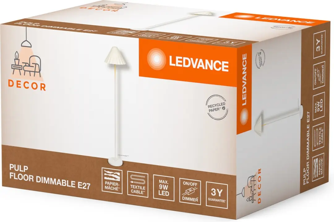 LEDVANCE Decor Pulp Vloerlamp 1505mm - Wit - afbeelding 5 van 6