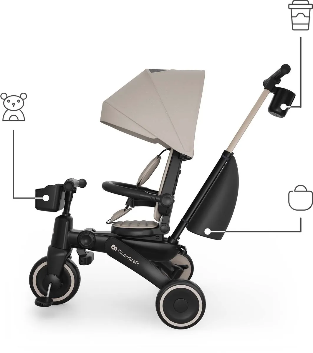 KinderKraft JAZZ 3 Driewieler Beige - afbeelding 6 van 6