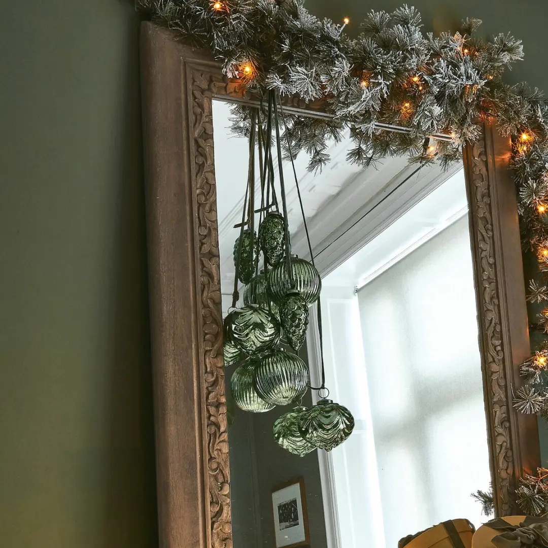 Loberon Silverhill Kerstversiering - 6 stuks - Antiekgroen - afbeelding 2 van 6