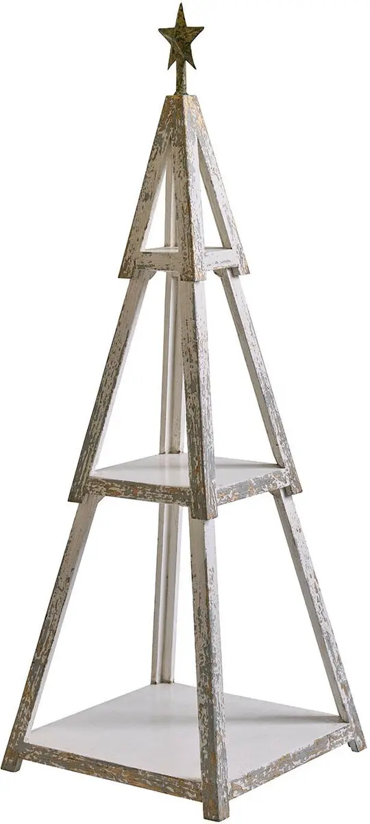 Loberon Decoratieve Boom Myrnara - Antiekwit/Goudkleurig - afbeelding 2 van 6