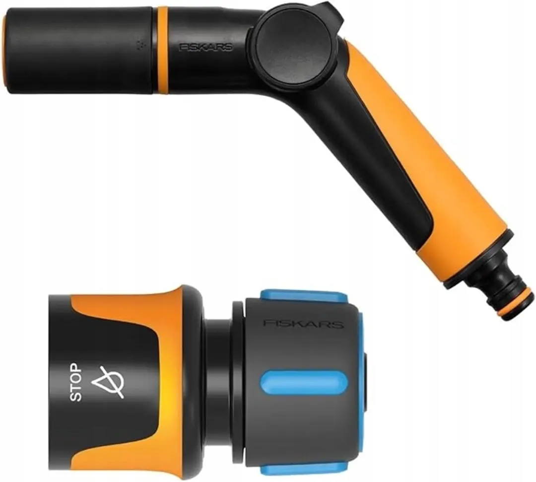 Fiskars Verstelbare Sproeier met Stop & Snelkoppeling 13mm