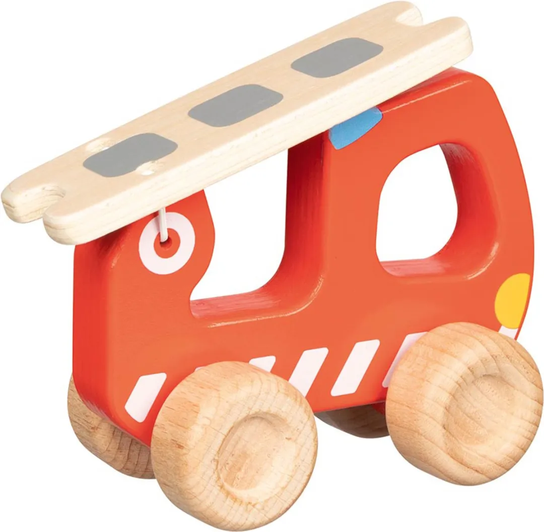 Goki Fire Ladder Truck 55880 - Rood/Beige
