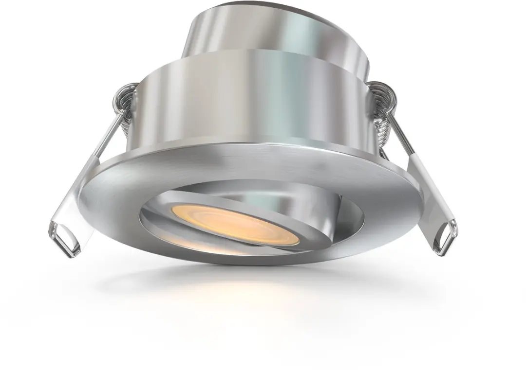 Ledvion LED Inbouwspot ø42mm IP65 3W Brushed Nickel 2700K Kantelbaar
