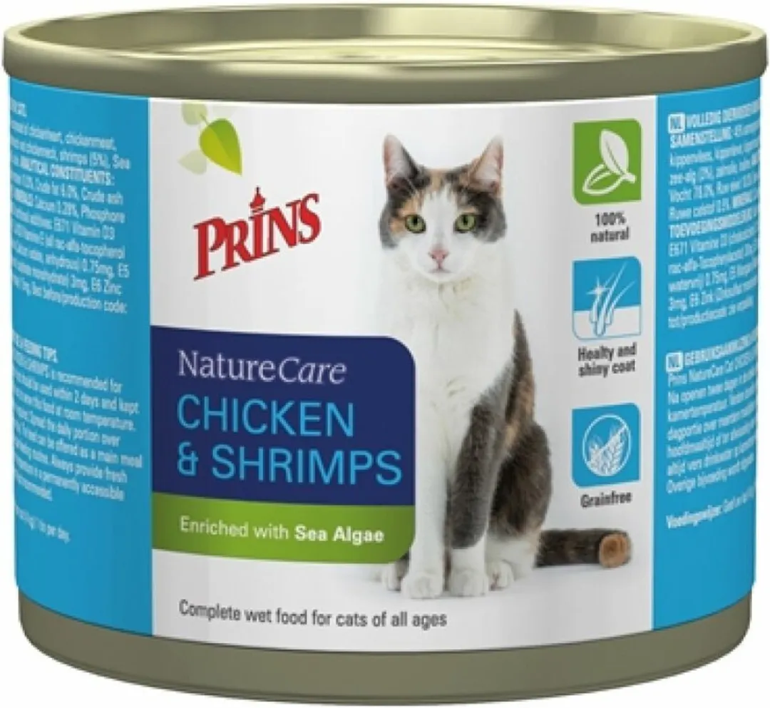 Prins NatureCare Kat Voer - Kip & Garnalen 6x200g