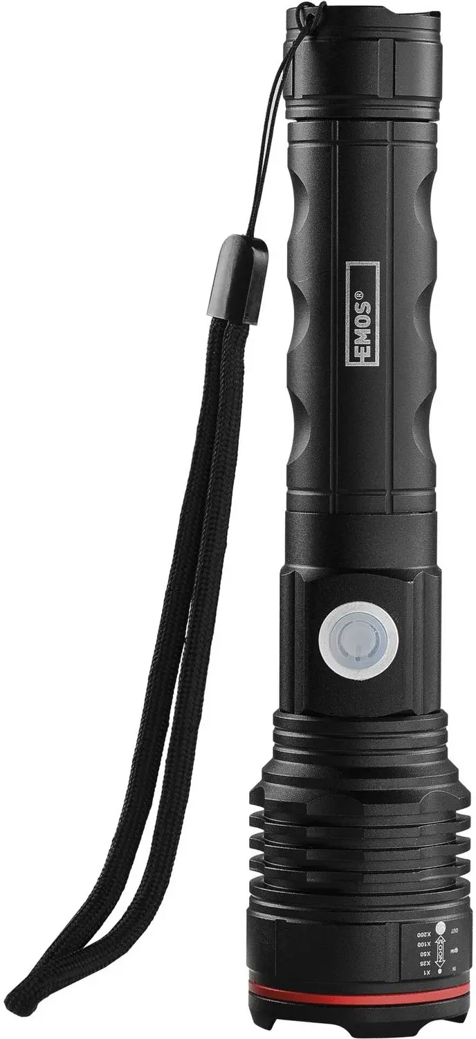 Emos P3116 LED-oplaadbare metalen zaklamp - 600lm - Zwart - afbeelding 5 van 6