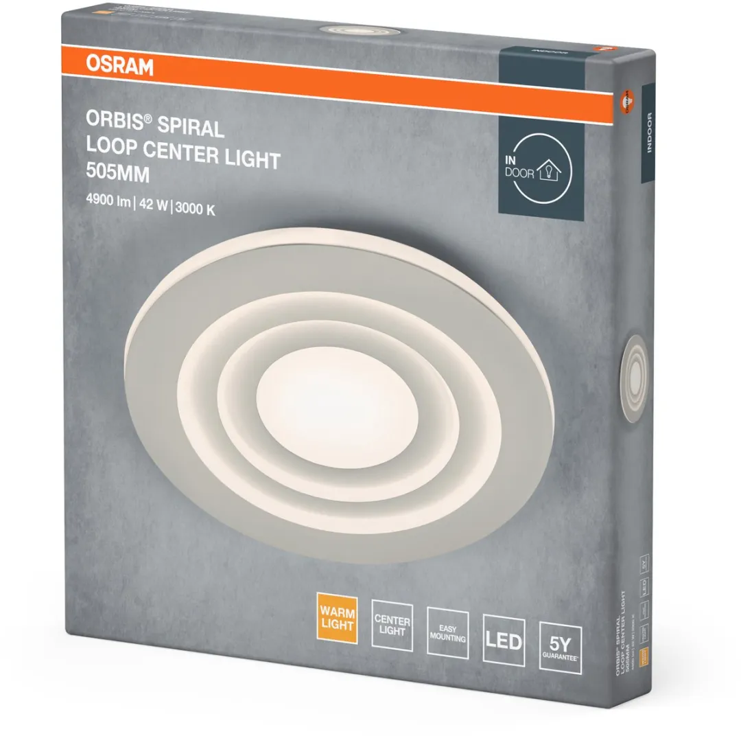 Osram Orbis Spiral Loop CL LED Plafondlamp 505mm - 42W 4000lm Warmwit - afbeelding 6 van 6