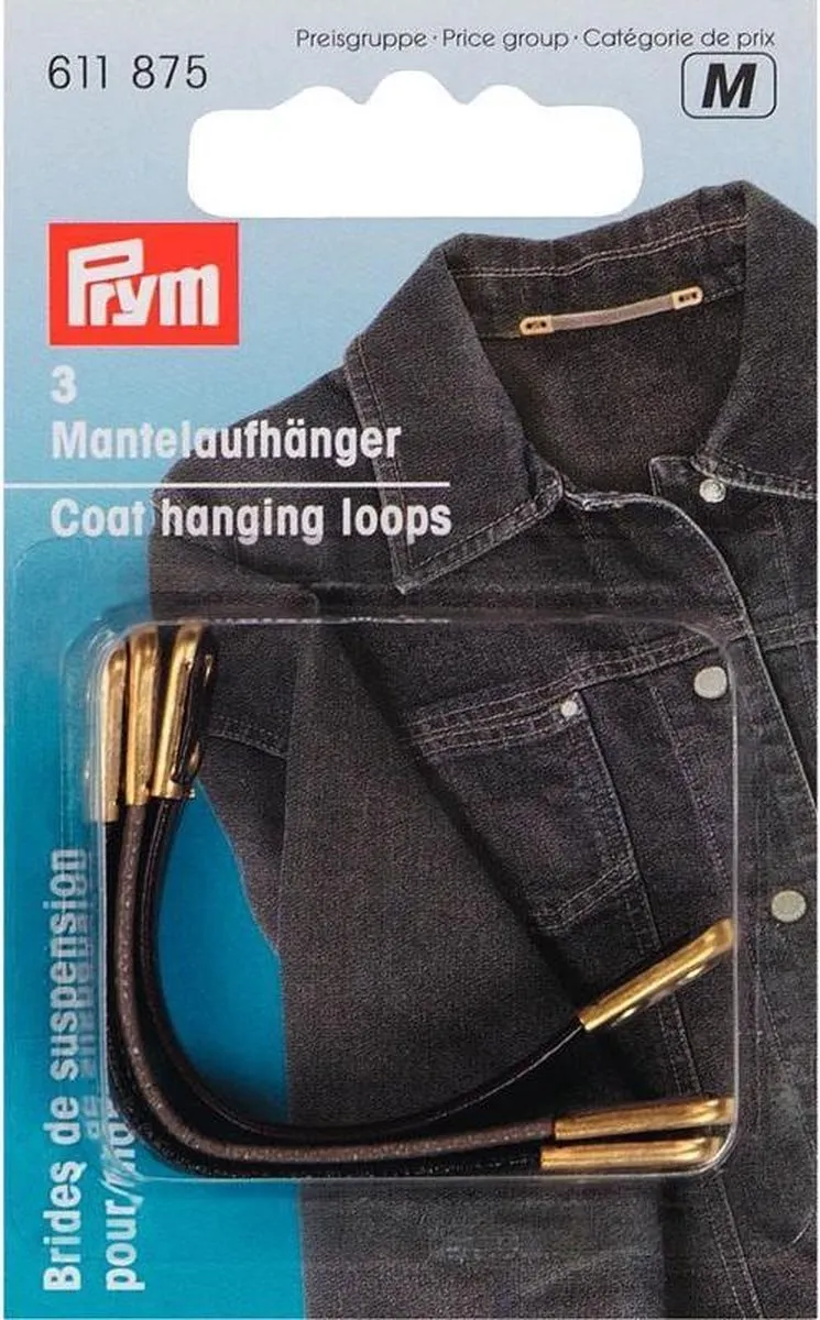 Prym Mantelhangers Kunstleer - 3 Stuks (Assorti Beige/Bruin/Zwart)