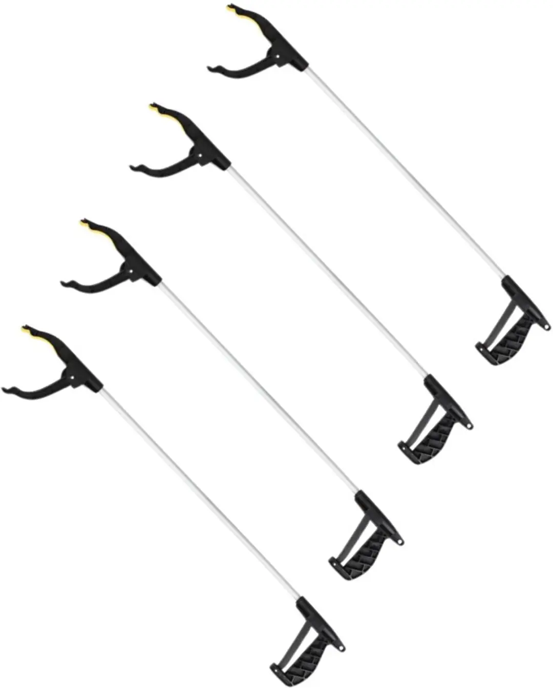 Set van 4 zwarte aluminium grijptangen Fackelmann