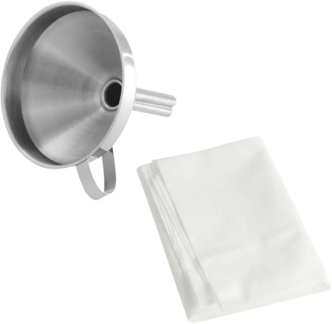 Set van 2 confituurlepels met trechter en filterdoek Dr Oetker
