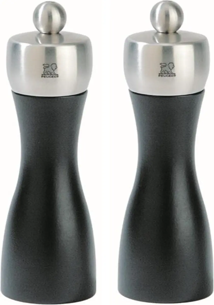 Peugeot Peper- en Zoutmolen Geschenkset Fidji Noir Mat Duo, 15 cm