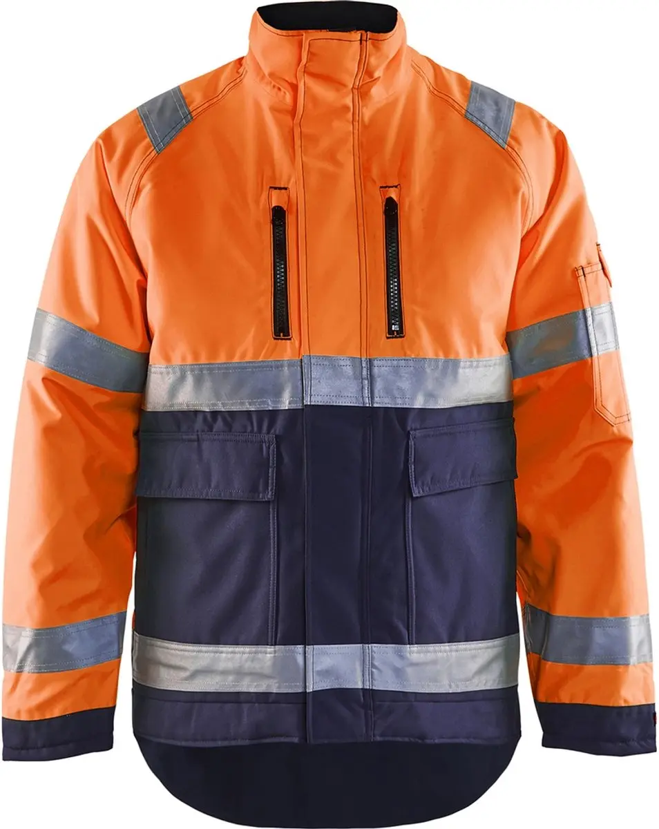 Blåkläder 4827-1977 Winterjas High Vis Oranje/Marineblauw maat XL
