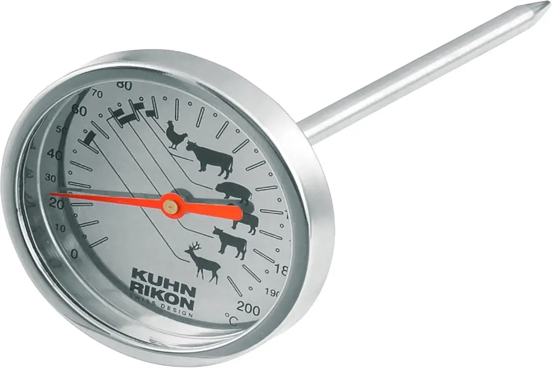 Roosterthermometer RVS met Hittebestendig Glas