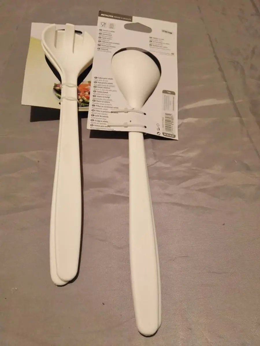 Metaltex Kunststof Slabestek 27,5cm - Wit - afbeelding 3 van 3