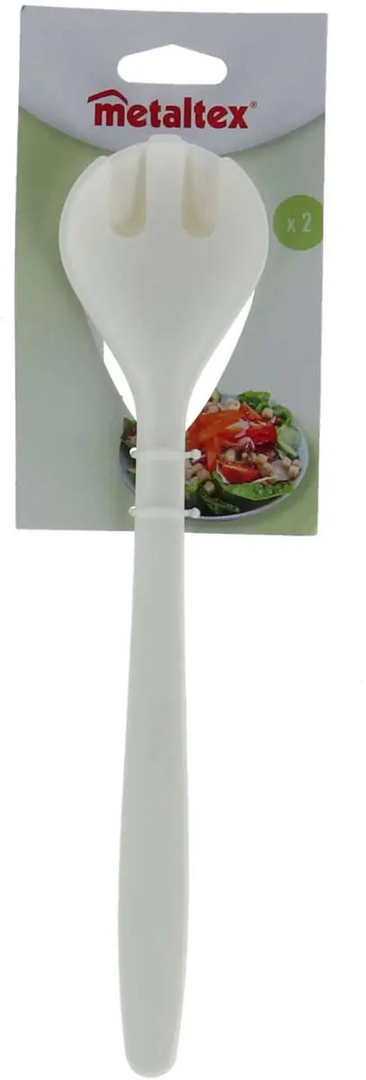 Metaltex Kunststof Slabestek 27,5cm - Wit - afbeelding 2 van 3