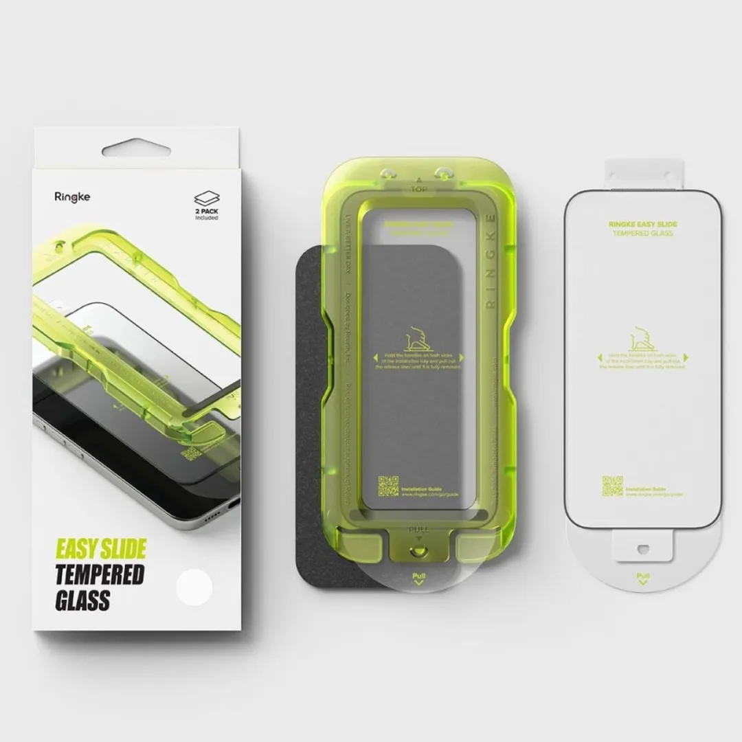 Ringke Easy Slide iPhone 17 Pro Glasbeschermer 2-Pack - afbeelding 6 van 6