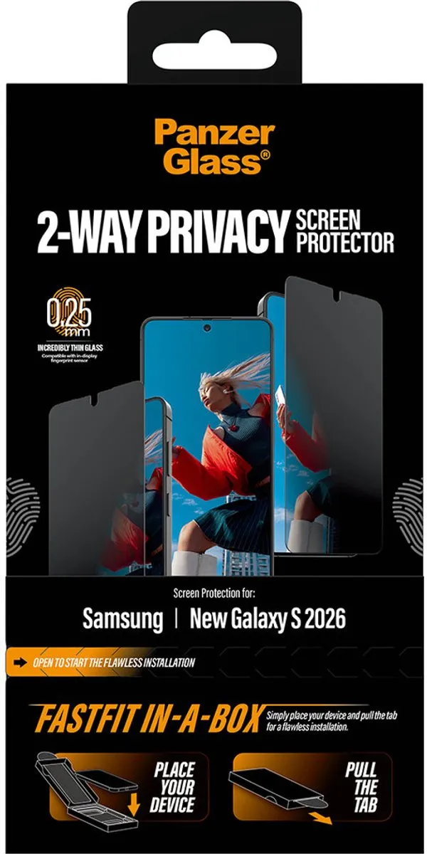 PanzerGlass PG52412 Screenprotector - Samsung Galaxy S26 - Zwart