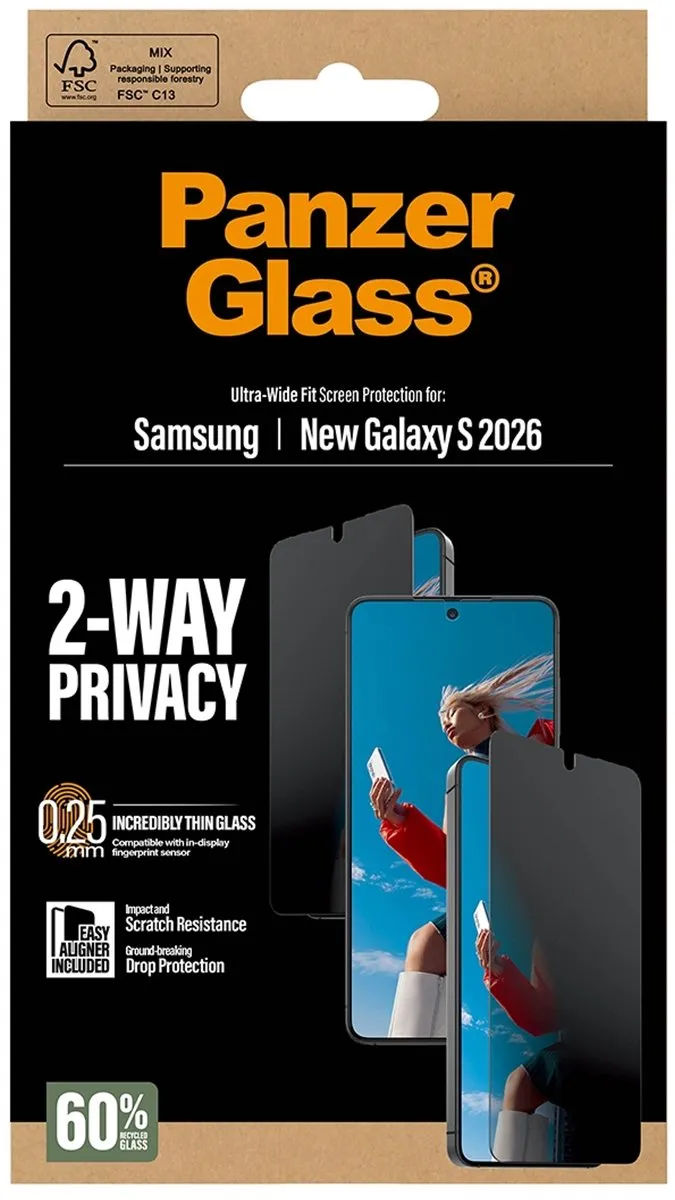 PanzerGlass PG52412 Screenprotector - Samsung Galaxy S26 - Zwart