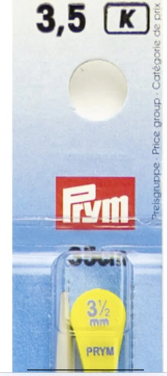 Prym Breinaalden met knop Aluminium - Grijs