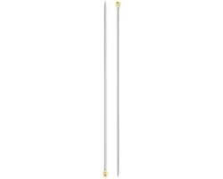 Prym Breinaalden met knop Aluminium - Grijs