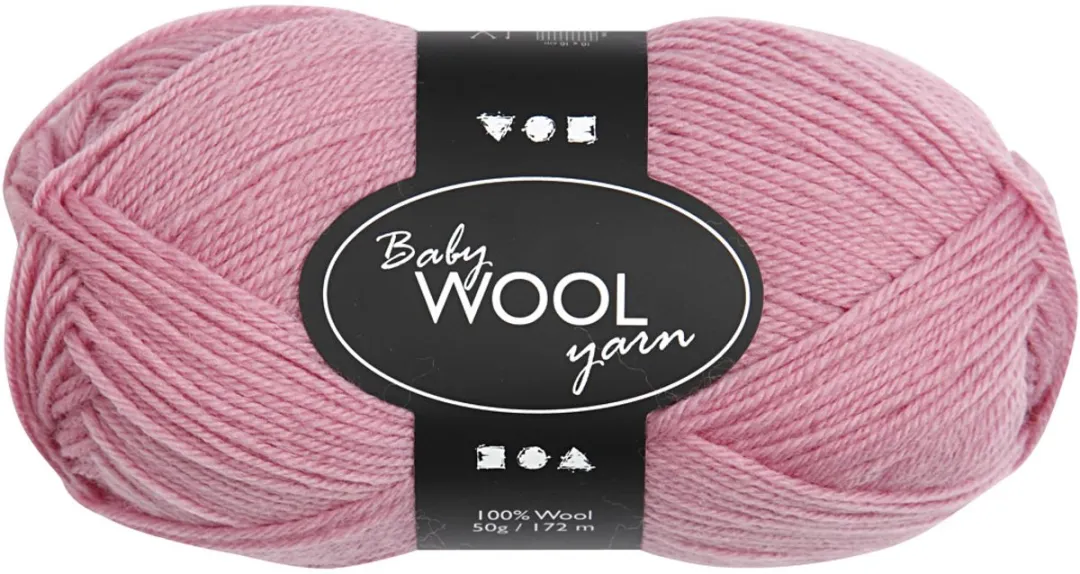 Creativ Company Baby Wolgaren 50g - Donkerroze