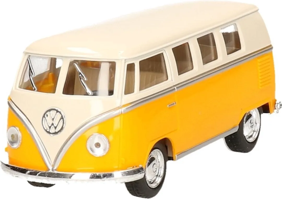 Goki Volkswagen T1 Modelauto - Geel/Wit - 13 cm