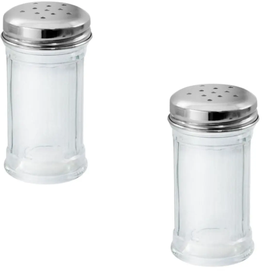 Set van 2 Keukenzoutstrooiers van glas 9 cm Fackelmann Basic
