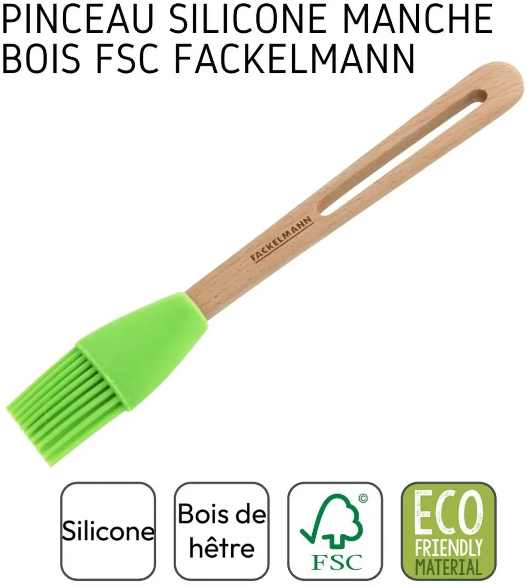 Keuken- en bakkwast 26 cm met siliconen haren Fackelmann Nature