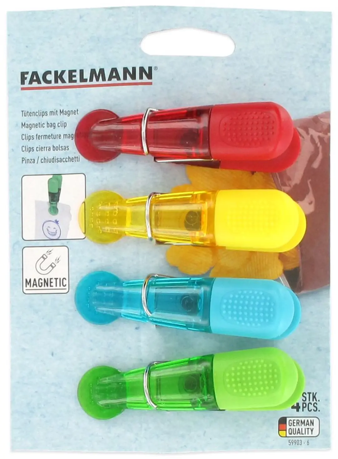 Set van 4 magnetische klemmen Fackelmann Tecno