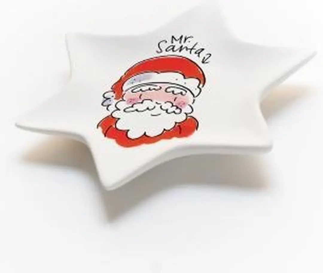 Blond Amsterdam Kerst bord ster Santa
