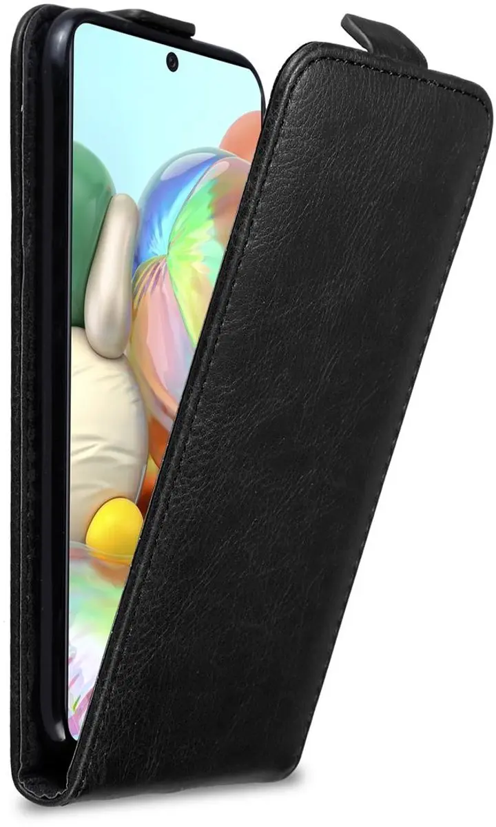 Cadorabo Hoesje geschikt voor Samsung Galaxy A71 4G in ZWARTE NACHT