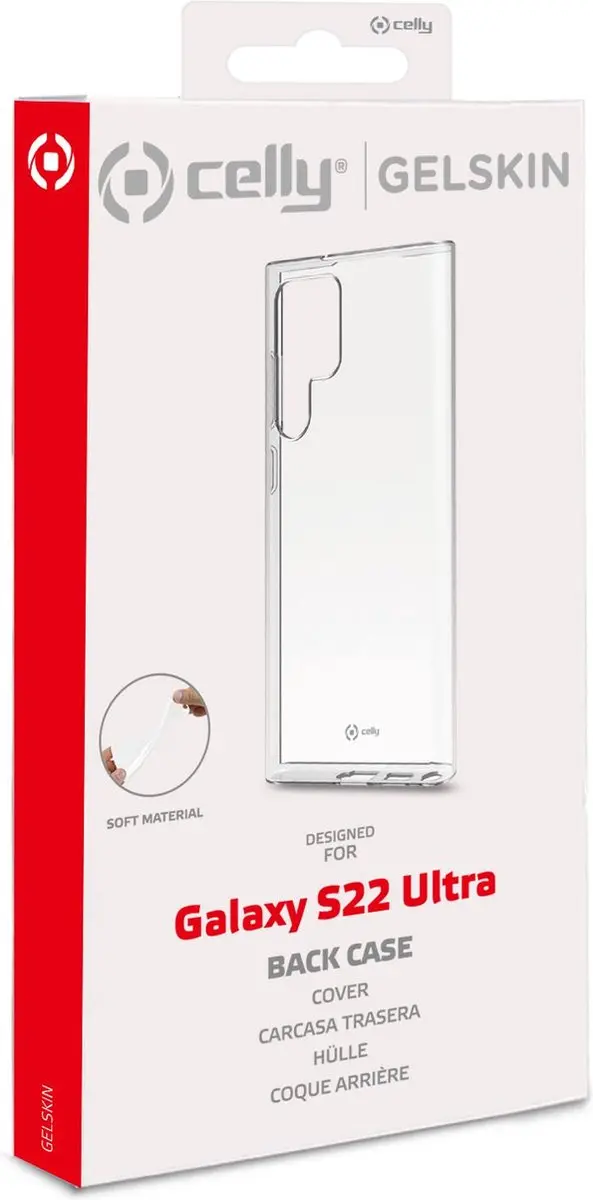 Celly Gelskin Hoesje Samsung Galaxy S22 Ultra - Transparant - afbeelding 3 van 3