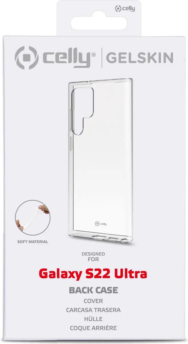 Celly Gelskin Hoesje Samsung Galaxy S22 Ultra - Transparant - afbeelding 2 van 3