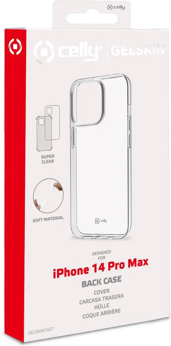 Celly Gelskin Hoesje iPhone 14 Pro Max - Transparant - afbeelding 3 van 5