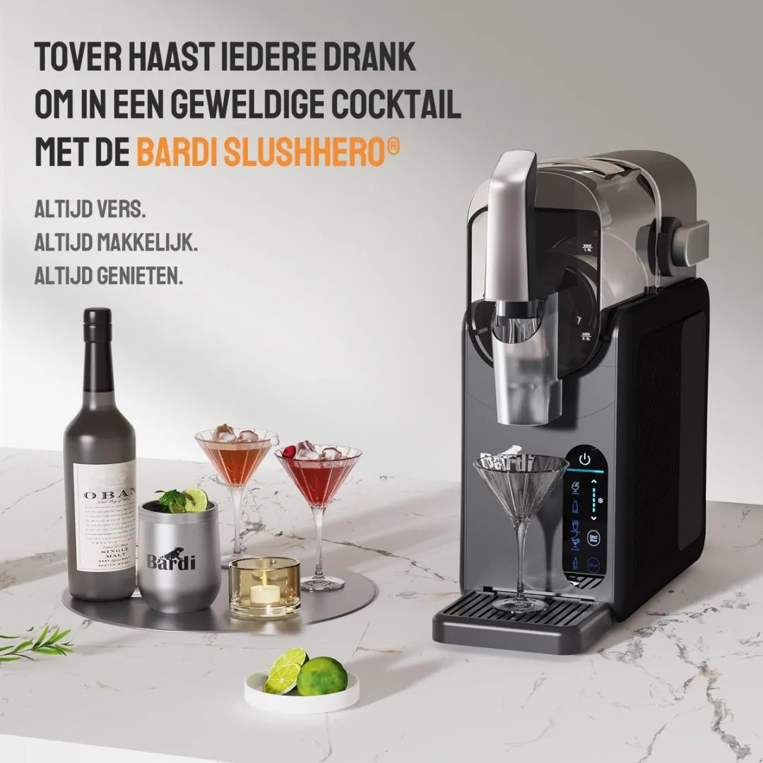 Bardi Slush Hero Combi Slushmachine 2,6L - Grijs